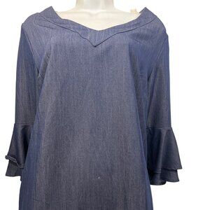 NAIF Denim look fairy sleeve Women top M